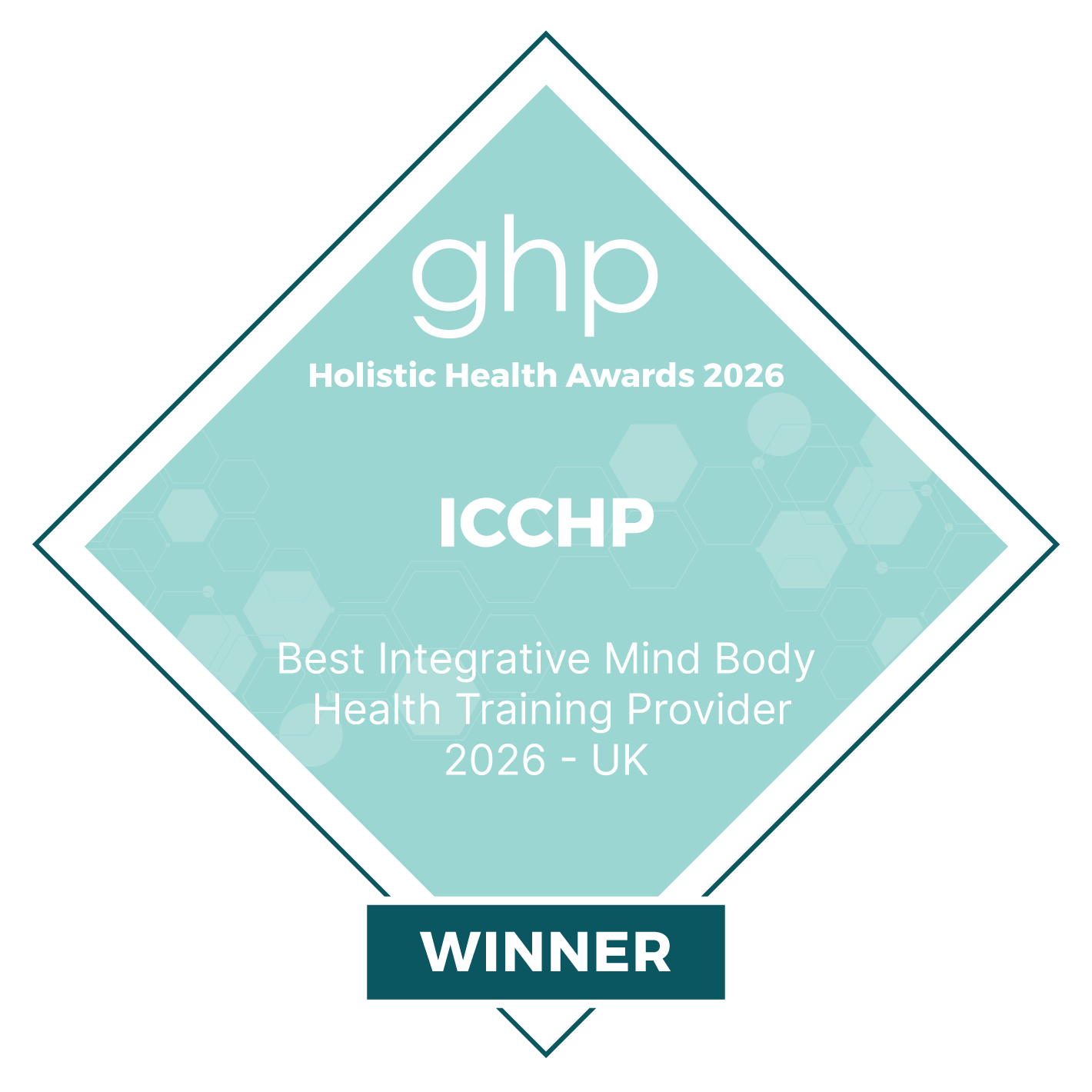 AIM Dec25017 ICCHP Holistic Health Awards 2026 Winners Badge